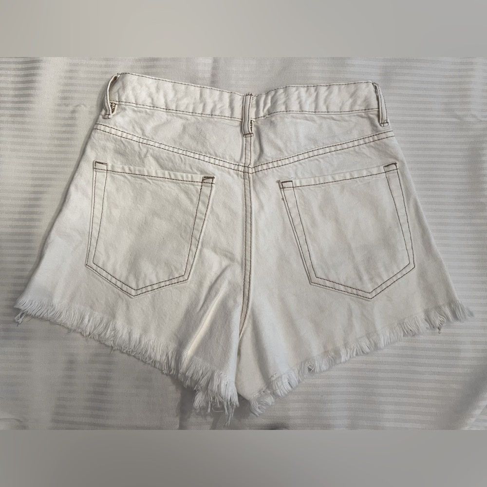 Pacsun Women's Size 25 High Rise Festival White Denim Shorts
